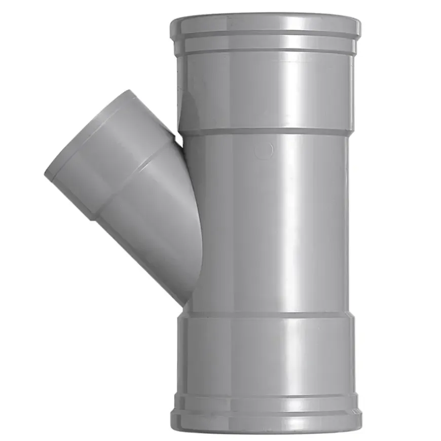 Martens PVC T-stuk 45° 3x manchet 125x75 mm