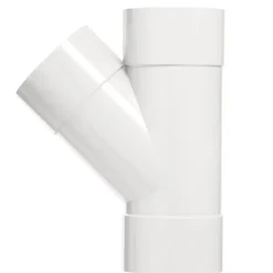 Martens PVC T-stuk 45° 3x Mof 32 x 32 mm Wit