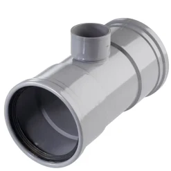 Martens T-stuk 90° PVC grijs 2x schuifmof 1x lijmverbinding 110x50x110 mm