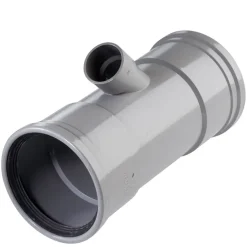 Martens T-stuk 45° PVC grijs 2x schuifmof 1x lijmverbinding 110x40x110 mm