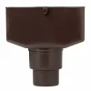 Martens vergaarbak met overloop bruin 80x100 mm