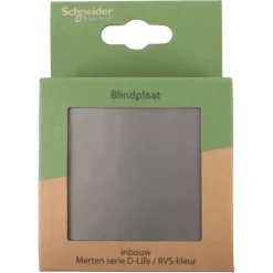 Merten D-Life blindplaat edelstaal