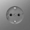 Merten D-Life Inbouw Stopcontact Enkel RA RVS