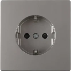 Merten D-Life Inbouw Stopcontact Enkel RA RVS