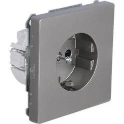 Merten D-Life Inbouw Stopcontact Enkel RA RVS