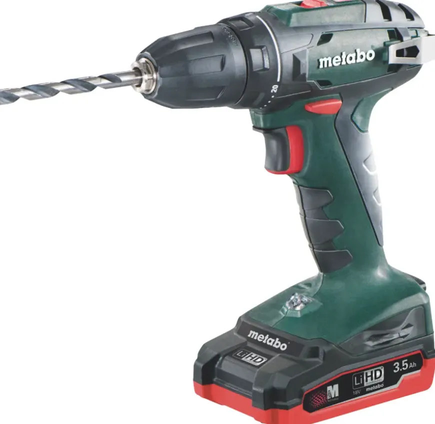 Metabo 18V accuboormachine BS18 + 2accu's 2.0Ah