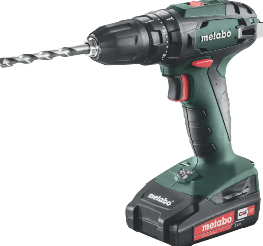 Metabo 18V accu klopboormachine SB18 + 2 accu's 2.0Ah