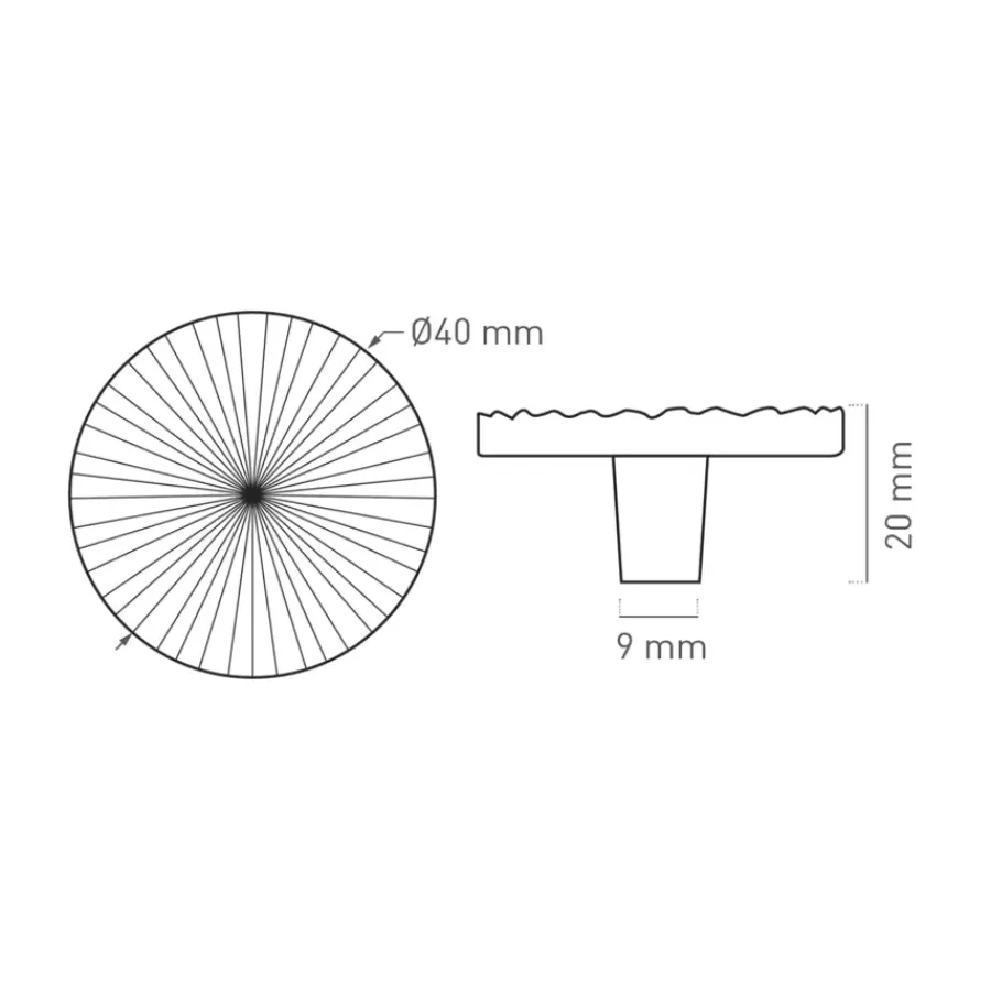 Nesu Meubelgreep knop Shine 40MM messing