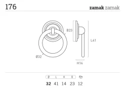 Nesu Meubelgreep ring Isa 32MM metaal zwart