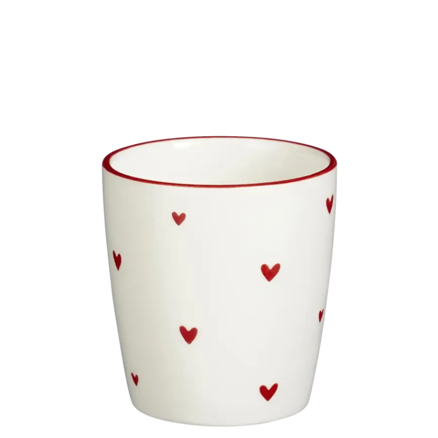 Geen Mok hart rood - h9,5xd9cm