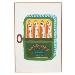 Geen Muurdecoratie d.bruin Sardines FSC Mix - l41xb61xh3cm