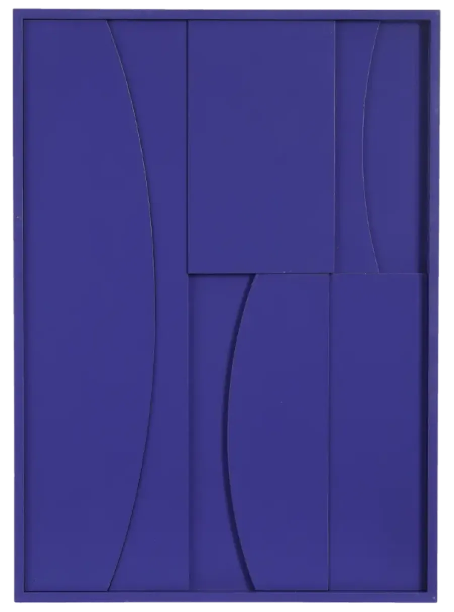 Geen Muurdecoratie donker blauw FSC 100% - l50xb70xh2,5cm