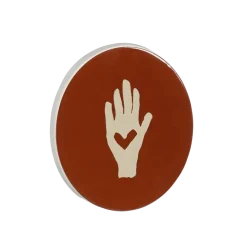 Geen Muurdecoratie hand roze - l11,5xb10xh1,5cm