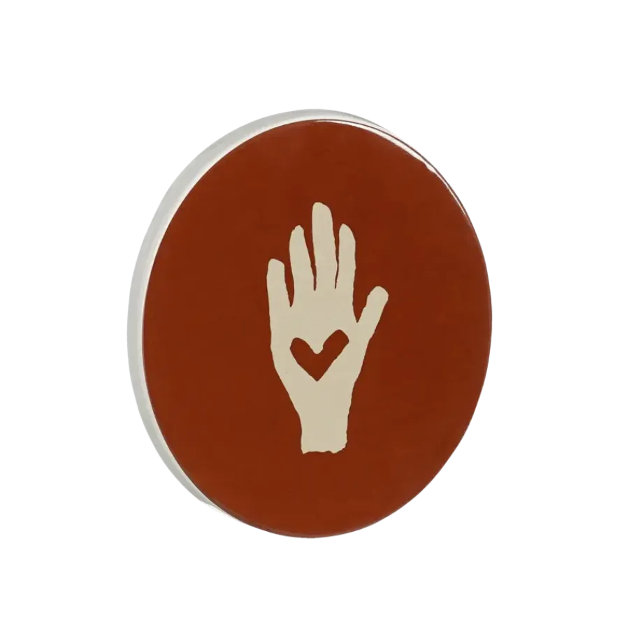 Geen Muurdecoratie hand roze - l11,5xb10xh1,5cm