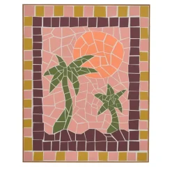 Geen Muurdecoratie palmboom roze FSC Mix - l40xb50xh3cm