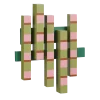 Geen Muurdecoratie roze FSC 100% - l48xb48,5xh8cm