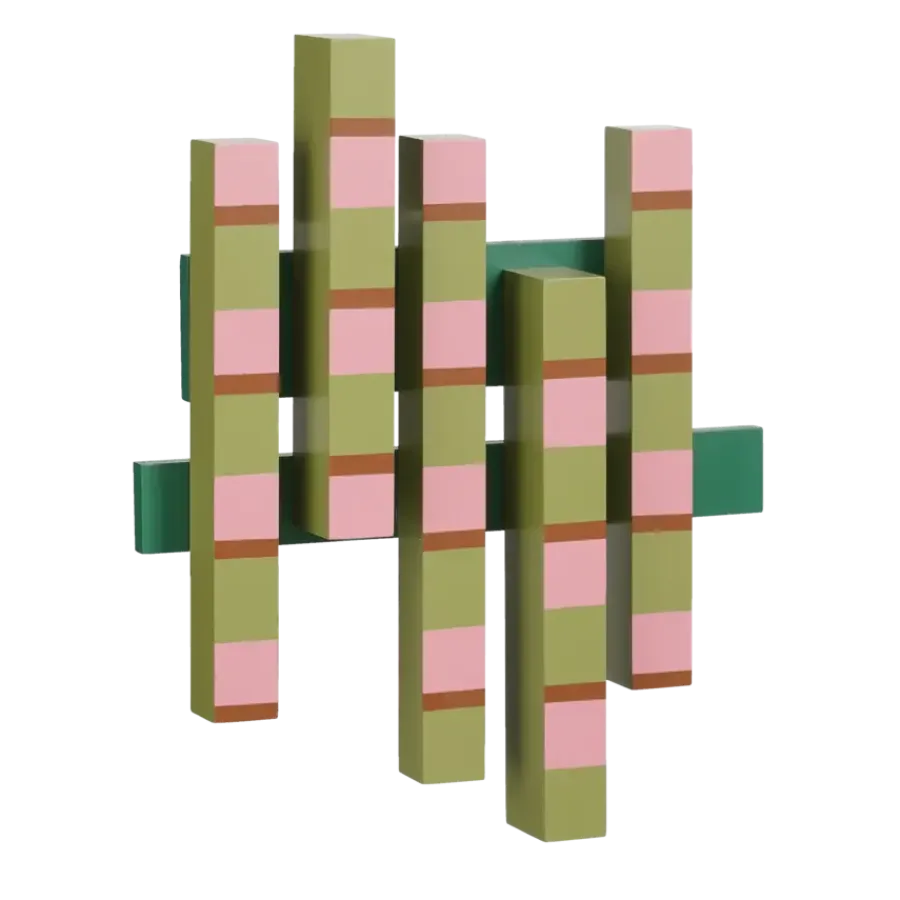 Geen Muurdecoratie roze FSC 100% - l48xb48,5xh8cm