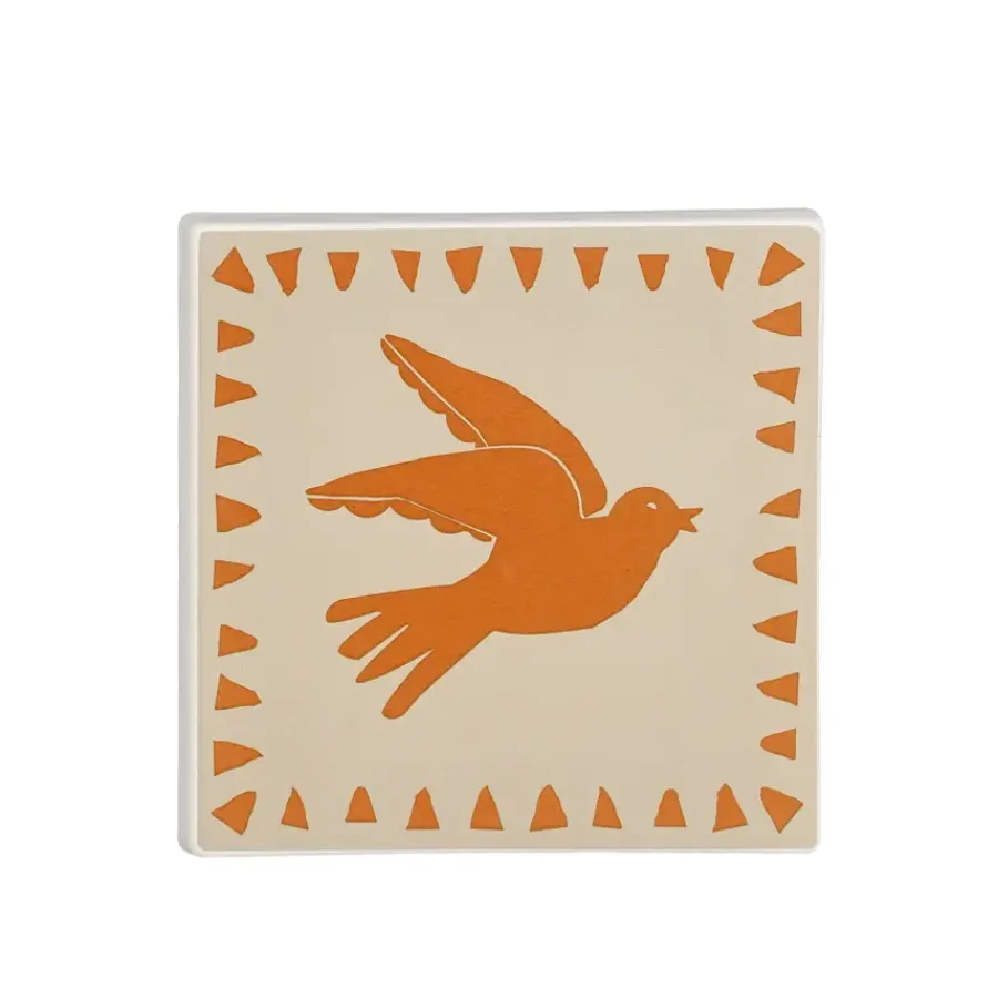 Geen Muurdecoratie vogel geel - l12xb12xh1,5cm