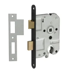 Nemef 1200 serie insteekslot cilinderslot met zwarte voorplaat Doorn 50mm PC55mm