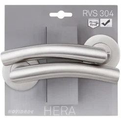Novidade deurkrukset Hera rond rozet RVS