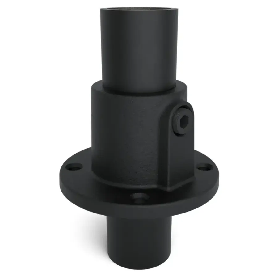 Novidade steigerbuis koppelstuk voetplaat zwart ø 27 mm