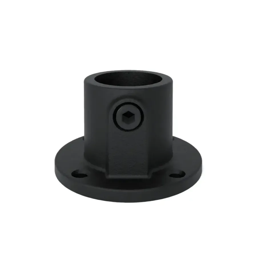 Novidade steigerbuis koppelstuk voetplaat zwart ø 27 mm