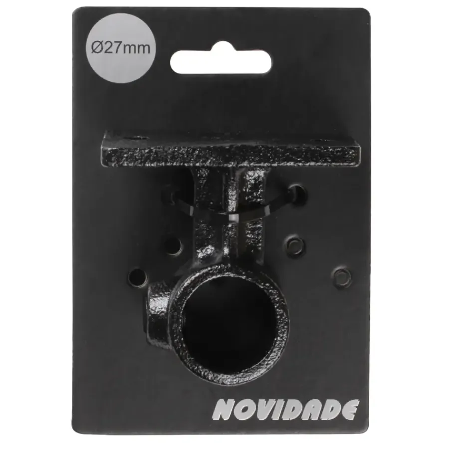 Novidade steigerbuis koppelstuk leuningdrager zwart ø 27 mm
