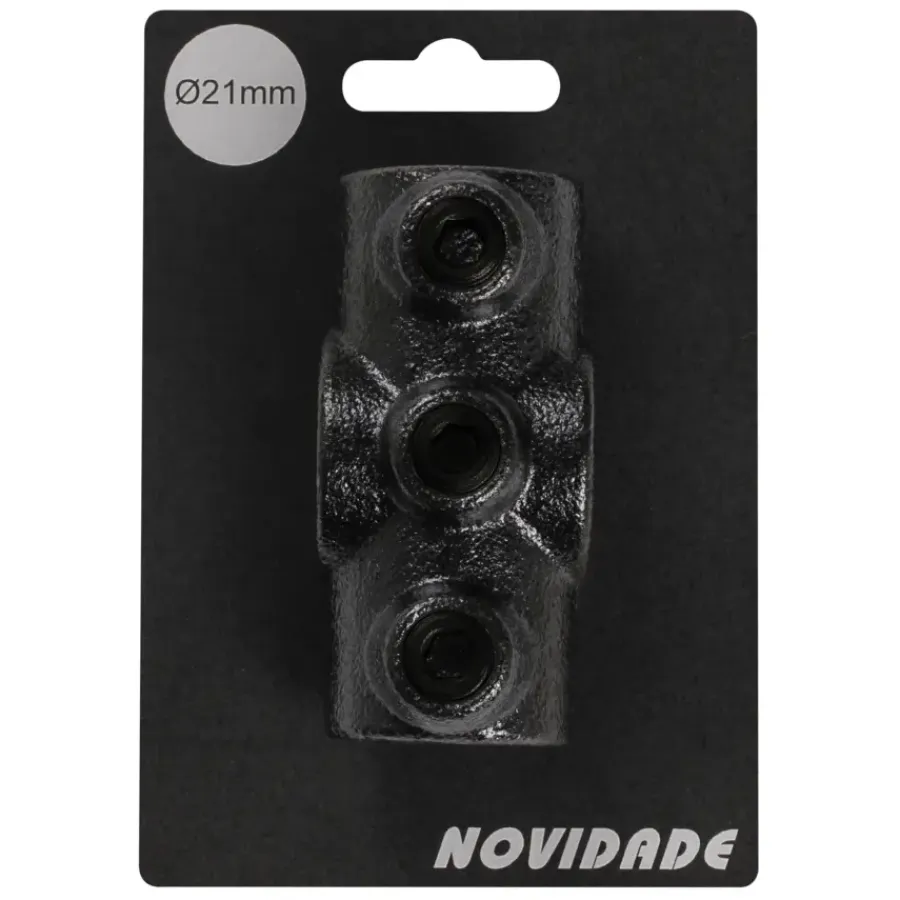 Novidade steigerbuis koppelstuk kruisstuk zwart ø 21 mm