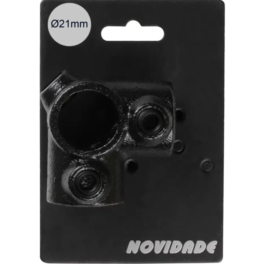Novidade steigerbuis koppelstuk hoekstuk zwart ø 21 mm