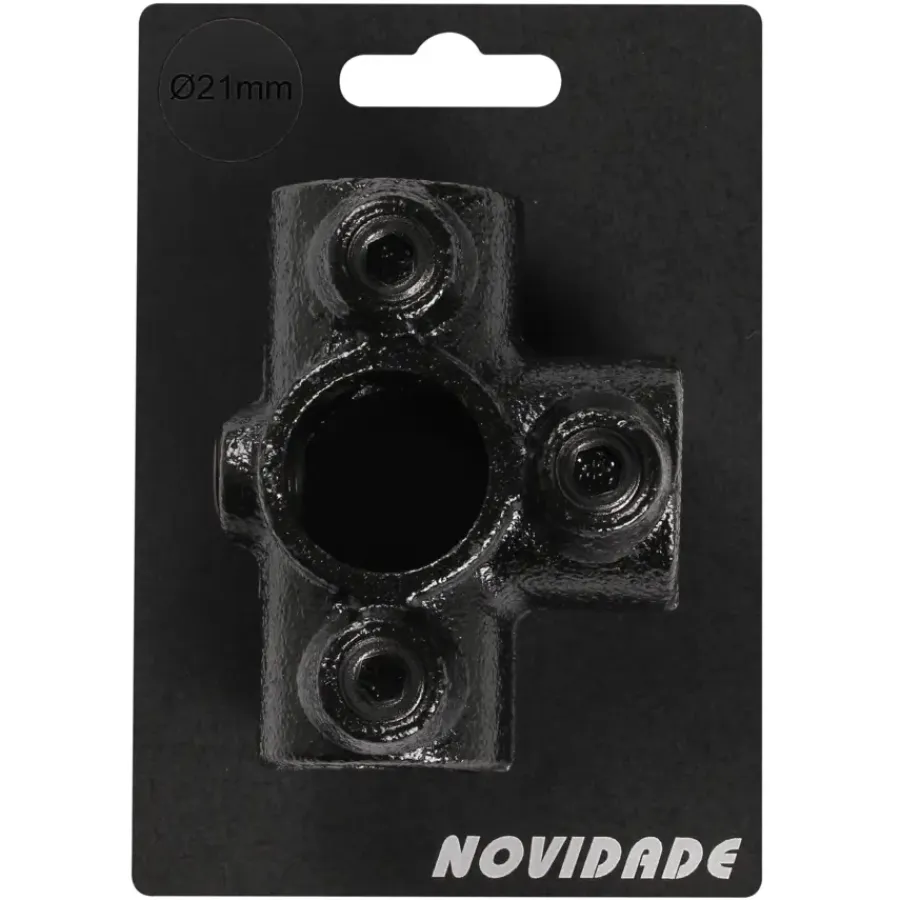 Novidade steigerbuis koppelstuk t-stuk zwart ø 21 mm