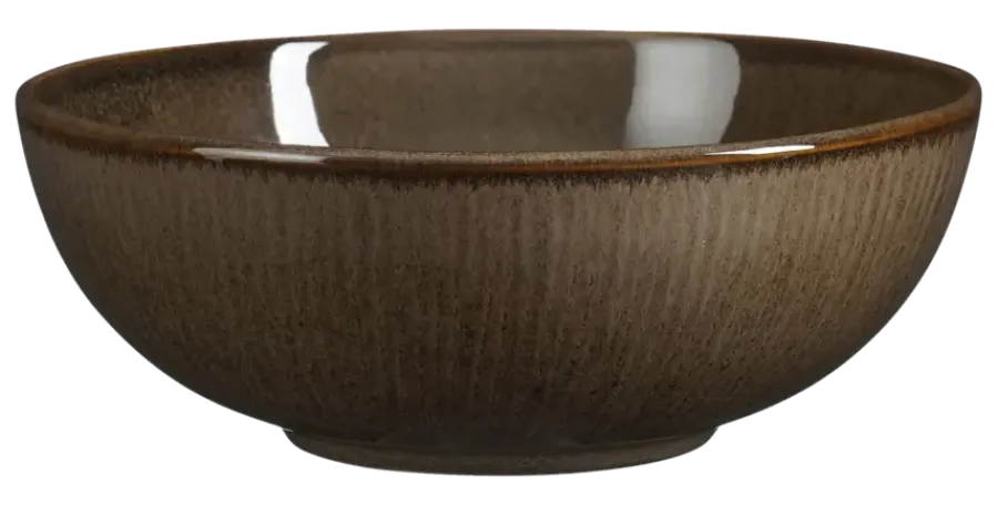 Geen Nusa schaal bruin - h6xd16,5cm