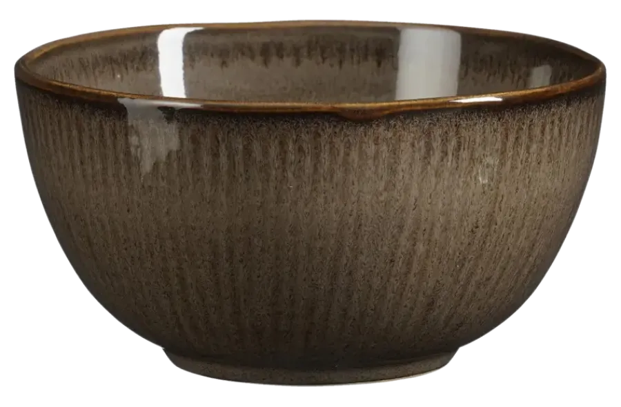 Geen Nusa schaal bruin - h7xd14cm