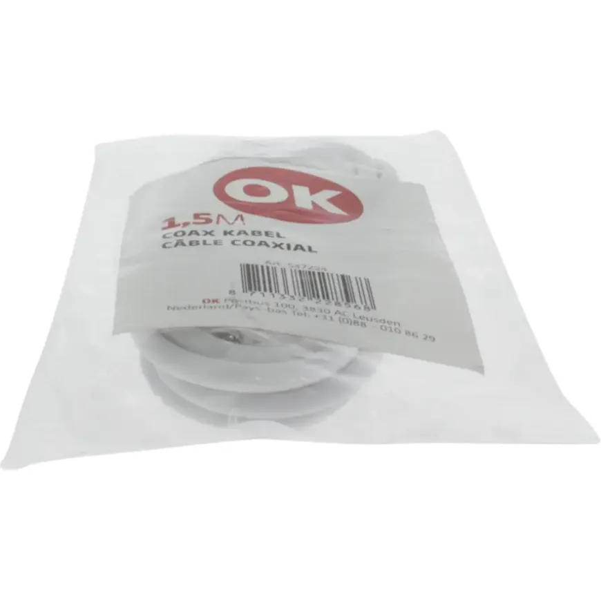 OK Coax Snoer 1,5 Meter Wit