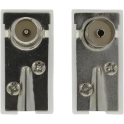 OK Coax stekkerset male/female wit