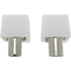 OK Coax stekkerset male/female wit