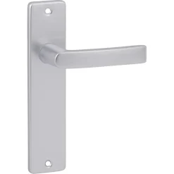 OK deurkruk set Blok recht blind schild aluminium