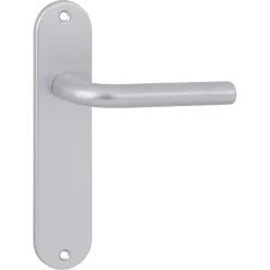OK deurkruk set ovaal blind schild aluminium