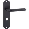 Ok deurkrukset Ovaal kortschild WC 63/8mm aluminium zwart