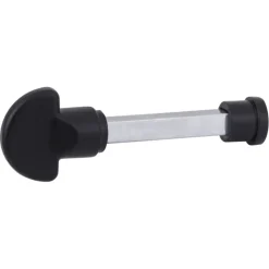 Ok deurkrukset Ovaal kortschild WC 63/8mm aluminium zwart