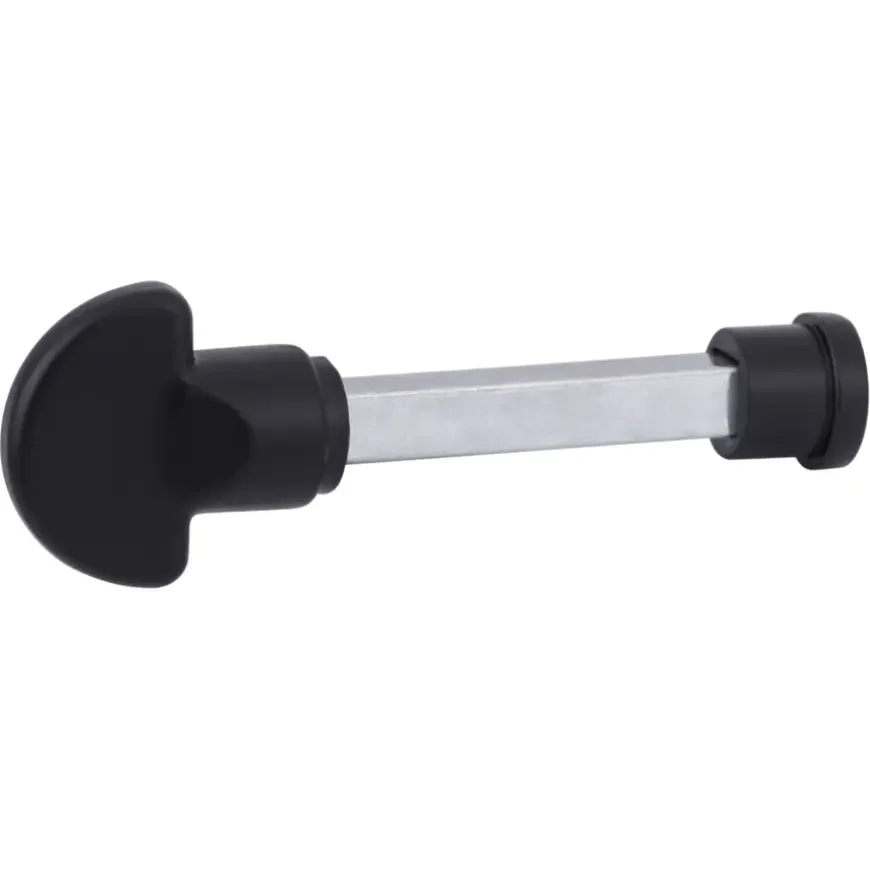 Ok deurkrukset Ovaal kortschild WC 63/8mm aluminium zwart