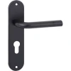 Ok deurkrukset Ovaal kortschild cilinder PZ55 aluminium zwart