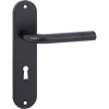 Ok deurkrukset Ovaal kortschild sleutelgat 56mm aluminium zwart