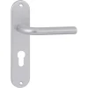 OK deurkruk set ovaal schild profielcilindergat 55 mm aluminium