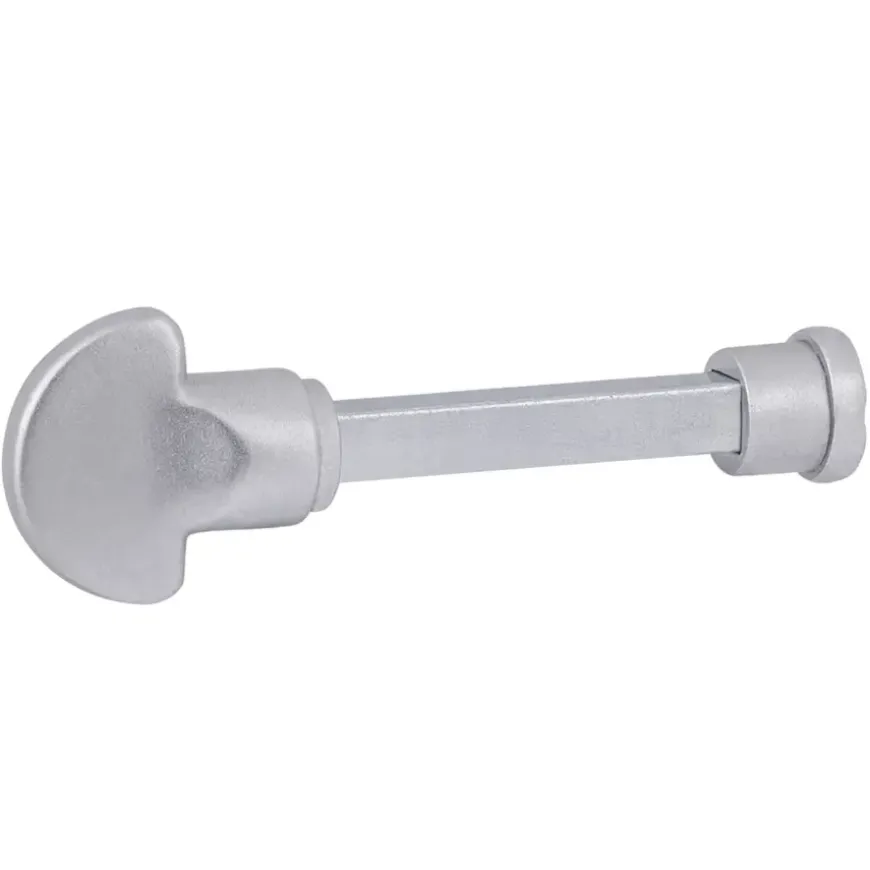 OK deurkruk set ovaal schild vrij-bezet sluiting 63/8 mm aluminium