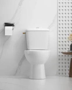 OK duobl toilet met AO vloeraansluiting zonder zitting