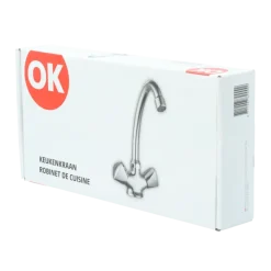 OK Keukenkraan 2-knops Chroom