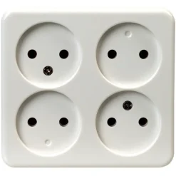 OK stopcontact opbouw 4-voudig wit