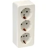 OK 3-voudig geaard stopcontact opbouw wit