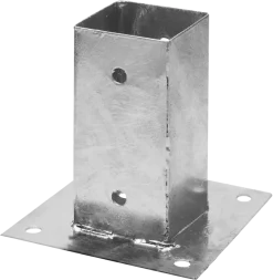 Geen Paalhouder met plaat verzinkt 7 x 7 cm