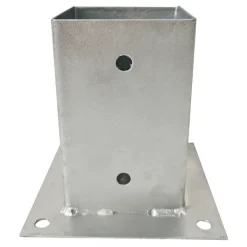 Geen Paalhouder met plaat verzinkt 9 x 9 cm